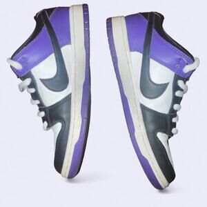 Nike sb skateboarding dunk low purple court / pandas sneakers mens 6